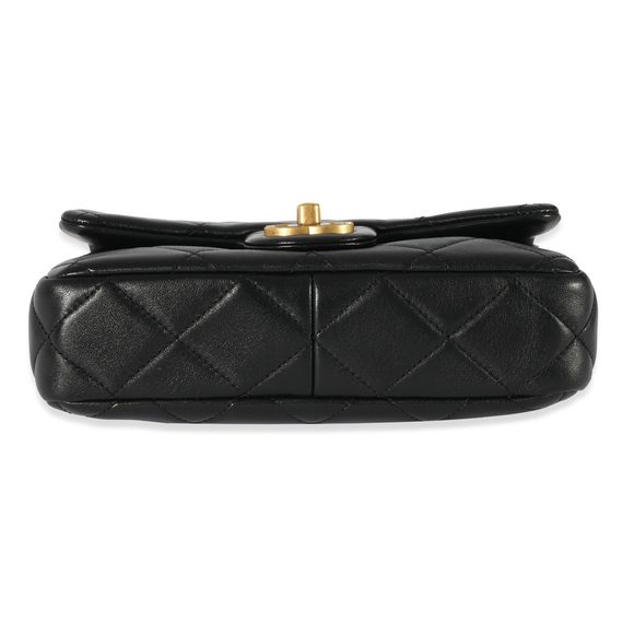 Chanel Black Lambskin Enamel Pending CC Mini Square Flap - Picture 5 of 8